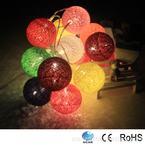 Holiday popular fancy cotton ball decoration string light